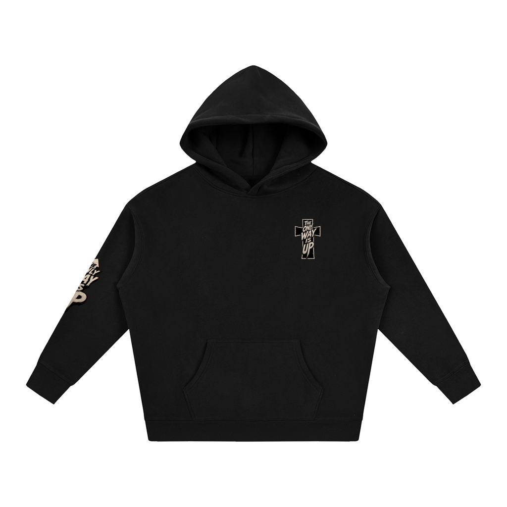 The Only Way Is Up Inspirational Oversize Fleeced Hoodie