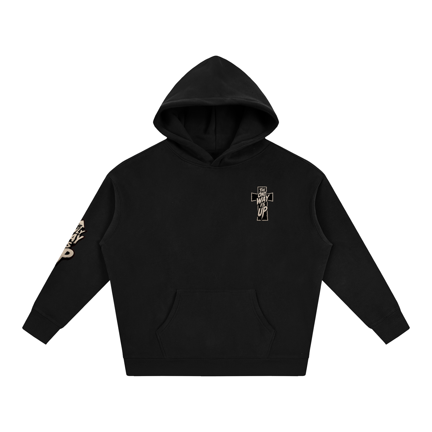 The Only Way Is Up Inspirational Oversize Fleeced Hoodie